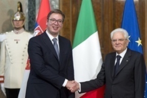 Incontro del Presidente Sergio Mattarella con il Presidente della Repubblica di Serbia, Aleksandar Vucic in Visita Ufficiale