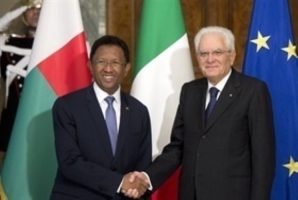  Incontro del Presidente Sergio Mattarella con il Presidente della Repubblica del Madagascar Hery Rajaonarimampianina, in visita ufficiale
