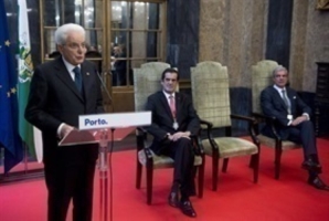 Il Presidente Sergio Mattarella alla cerimonia di consegna delle Chiavi della Città di Porto
