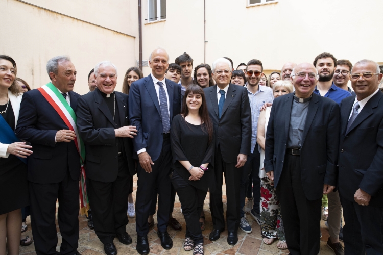 Il Presidente Sergio Mattarella alla Villa del Seminario 