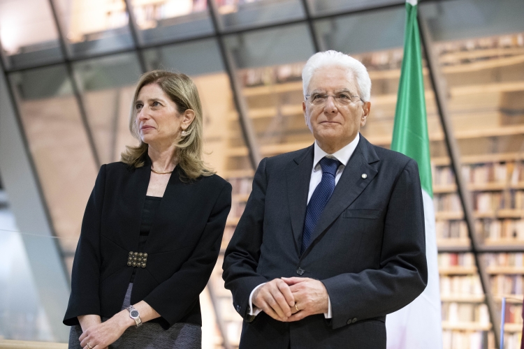 Il Presidente Sergio Mattarella e la Signora Laura alla Biblioteca Nazionale 