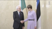 Il Presidente della Repubblica Sergio Mattarella al Palazzo Presidenziale di Tallin