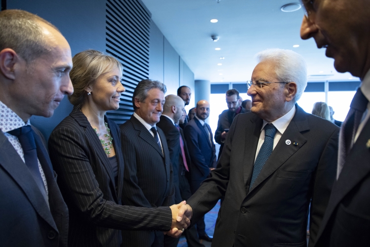 Il Presidente Sergio Mattarella in occasione dell'incontro con una rappresentanza della collettività italiana e il personale dell'Ambasciata d'Italia 