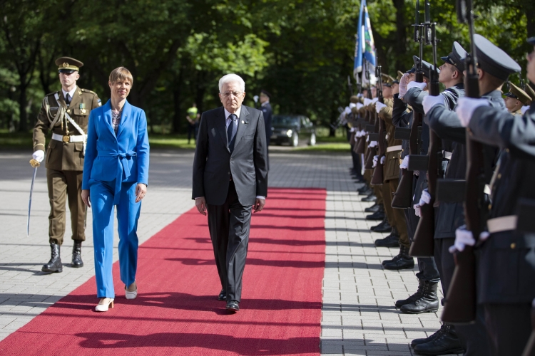 
Il Presidente Sergio Mattarella con la Presidente della Repubblica di Estonia, Kersti Kaljulaid al termine della Visita di Stato nella Repubblica di Estonia