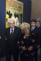Il Presidente Sergio Mattarella nel corso della visita alla mostra "Toulouse-Lautrec. Luci e ombre di Montmarte"
