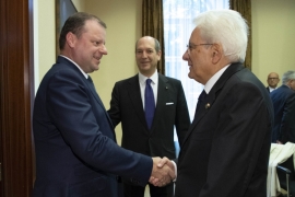 Il Presidente Sergio Mattarella incontra il Primo Ministro della Repubblica di Lituania, Saulius Skvernelis