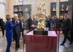 Il Presidente Sergio Mattarella e la Signora Laura,visitano la mostra su San Casimiro presso il  Museo Ecclesiastico della Chiesa di San Michele Arcangelo.  
(foto di Francesco Ammendola - Ufficio per la Stampa e la Comunicazione della Presidenza della Repubblica)