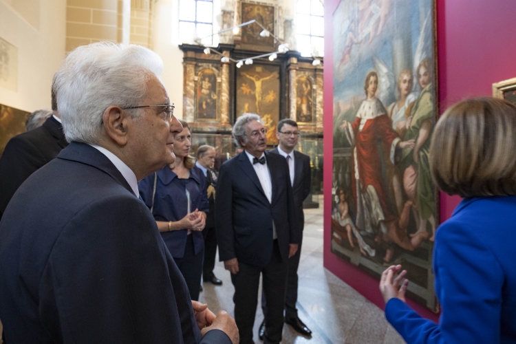 Il Presidente Sergio Mattarella visita la mostra su San Casimiro presso il  Museo Ecclesiastico della Chiesa di San Michele Arcangelo  
