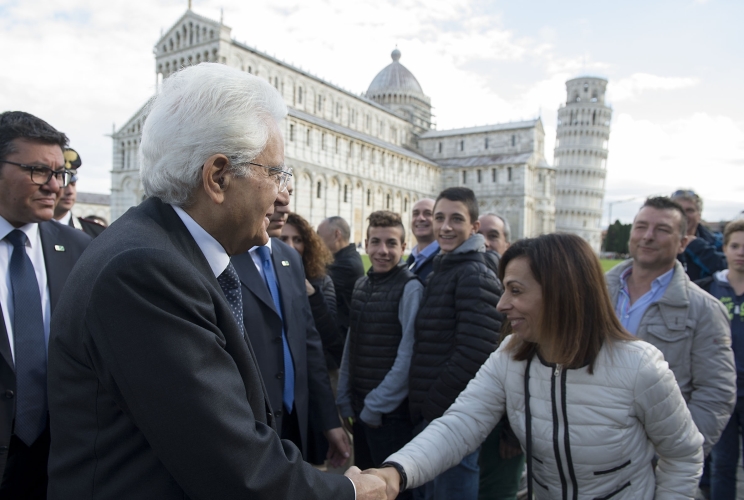 Il Presidente Sergio Mattarella a Pisa in occasione della cerimonia 