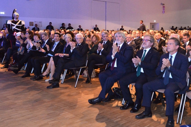 Il Presidente Sergio Mattarella assiste all'Assemblea Generale di Assolombarda 2015