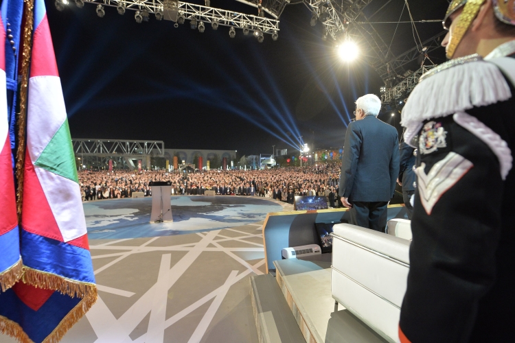 Il Presidente Sergio Mattarella alla cerimonia di chiusura di Expo Milano 2015