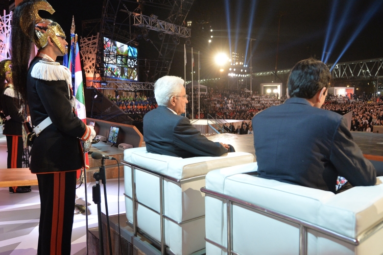 Il Presidente Sergio Mattarella alla cerimonia di chiusura di Expo Milano 2015