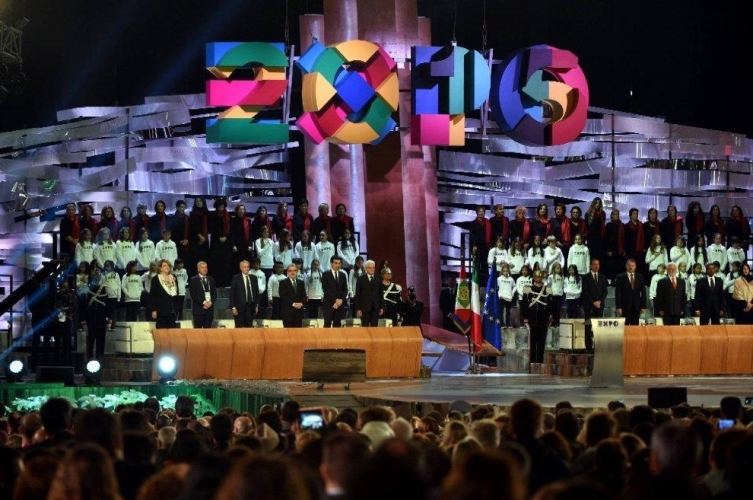 Il Presidente Sergio Mattarella in occasione della ecrimonia di chiusura di Expo Milano 2015