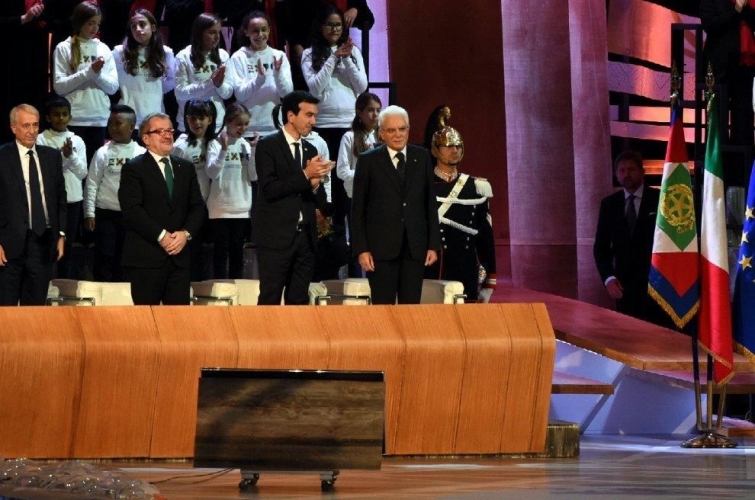 Il Presidente Sergio Mattarella in occasione della cerimonia di chiusura di Expo Milano 2015
