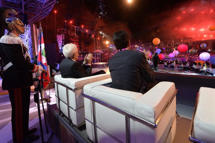 Il Presidente Sergio Mattarella in occasione della cerimonia di chiusura di Expo Milano 2015