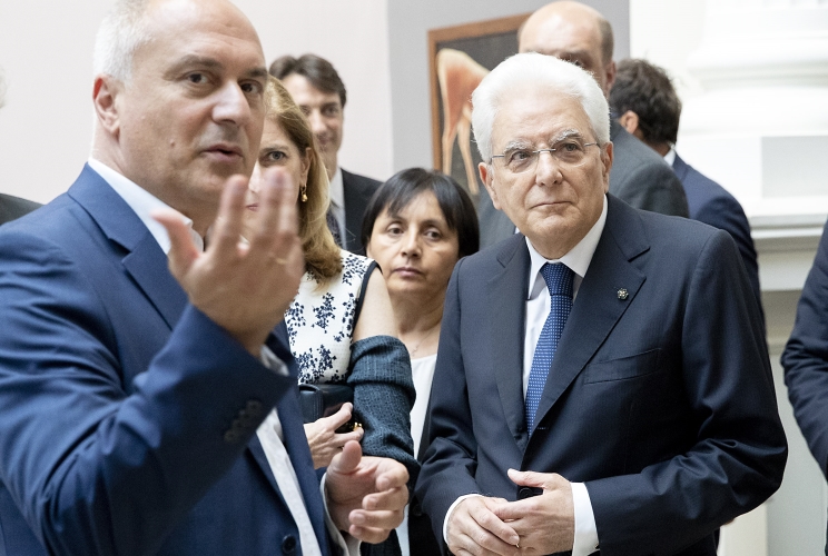 Il Presidente della Repubblica Sergio Mattarella visita la Galleria Nazionale 