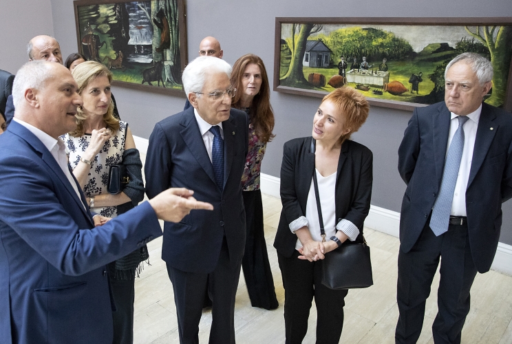 Il Presidente della Repubblica Sergio Mattarella visita la Galleria Nazionale