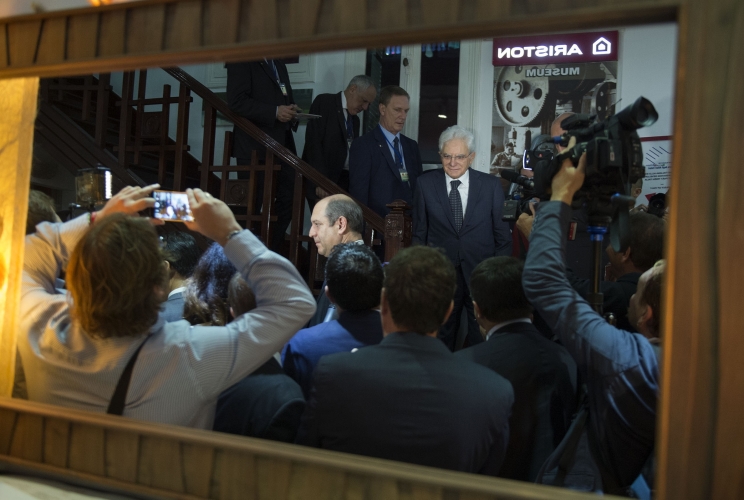 Il Presidente Sergio Mattarella visita "Casa Italia"