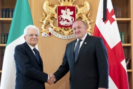  Il Presidente della Repubblica Sergio Mattarella con il Presidente della Repubblica di Georgia Giorgi Margvelashvili