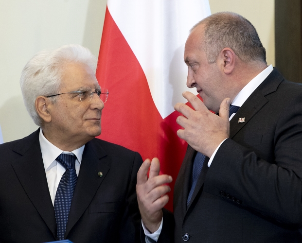 Il Presidente della Repubblica Sergio Mattarella con il Presidente della Repubblica di Georgia Giorgi Margvelashvili
