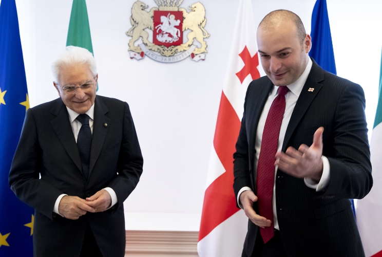 Il Presidente Sergio Mattarella con il Primo Ministro della Georgia, Mamuka Bakhtadze
