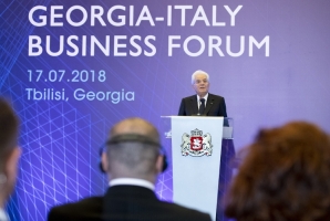 Il Presidente della Repubblica Sergio Mattarella alla sessione conclusiva del Forum Economico italo-georgiano