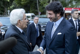 Il Presidente Sergio Mattarella con il Sindaco di Tbilisi, Kakha Kaladze 