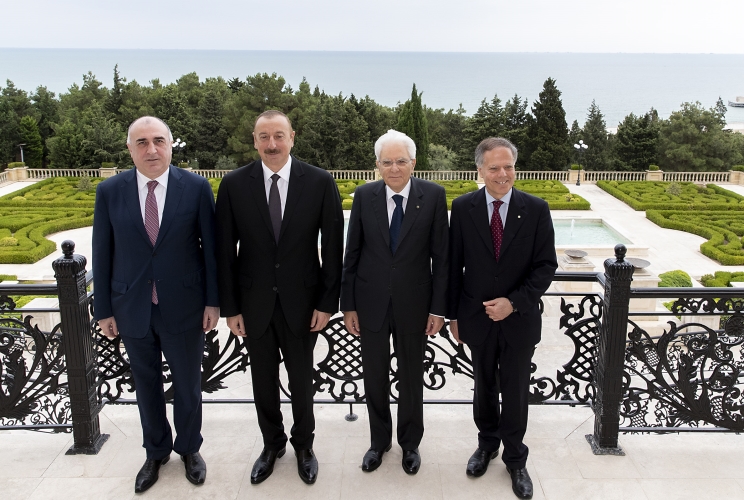 Il Presidente Sergio Mattarella con il Presidente della Repubblica dell’Azerbaigian Ilham Aliyev
