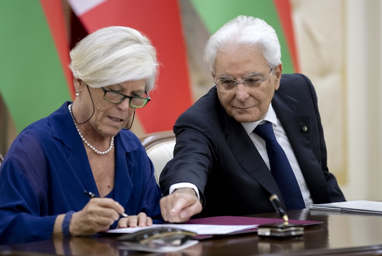  Il Presidente della Repubblica Sergio Mattarella in occasione della firma di intese bilaterali