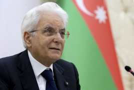 Il Presidente della Repubblica Sergio Mattarella in occasione delle dichiarazioni alla stampa al terrmine dell’incontro con il Presidente della Repubblica dell’Azerbaigian Ilham Aliyev