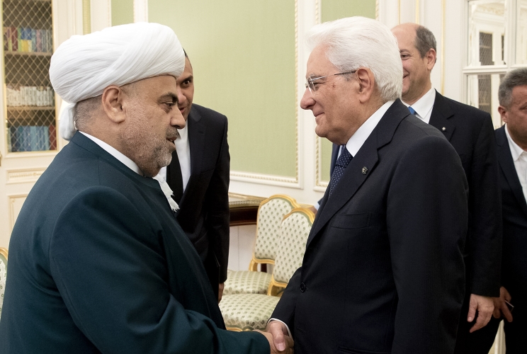  Il Presidente della Repubblica Sergio Mattarella nel corso dell’incontro con il Capo della direzione dei musulmani del Caucaso Sheykh-ul-Islam Hajji Allashukur Pasha-zade