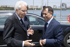 Il Presidente della Repubblica Sergio Mattarella con il Primo Ministro della Repubblica dell’Azerbaigian Novruz Mammadov