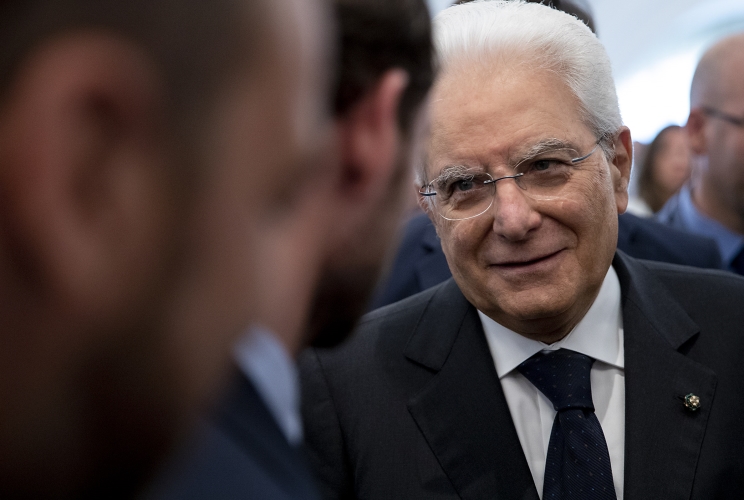Il Presidente Sergio Mattarella in occasione dell'incontro con una rappresentanza della collettività italiana