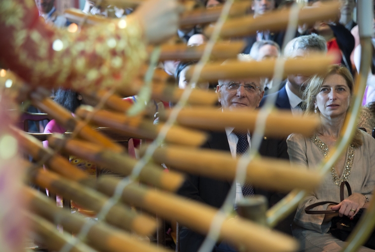 Il Presidente Sergio Mattarella al Tempio della Letteratura