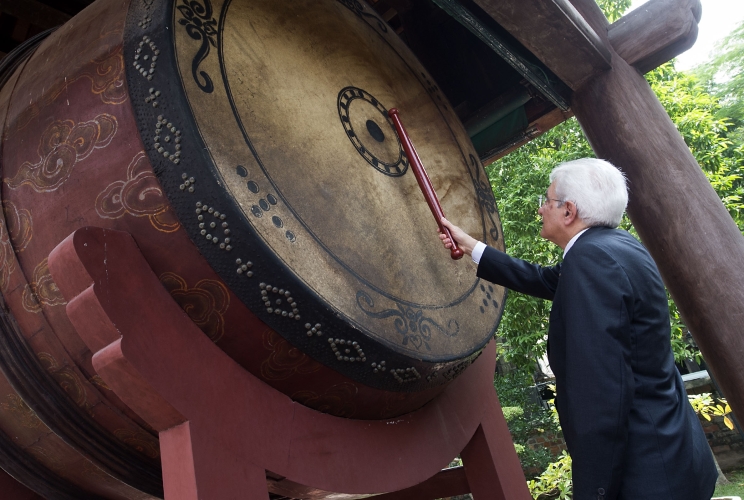 Il Presidente Sergio Mattarella al Tempio della Letteratura