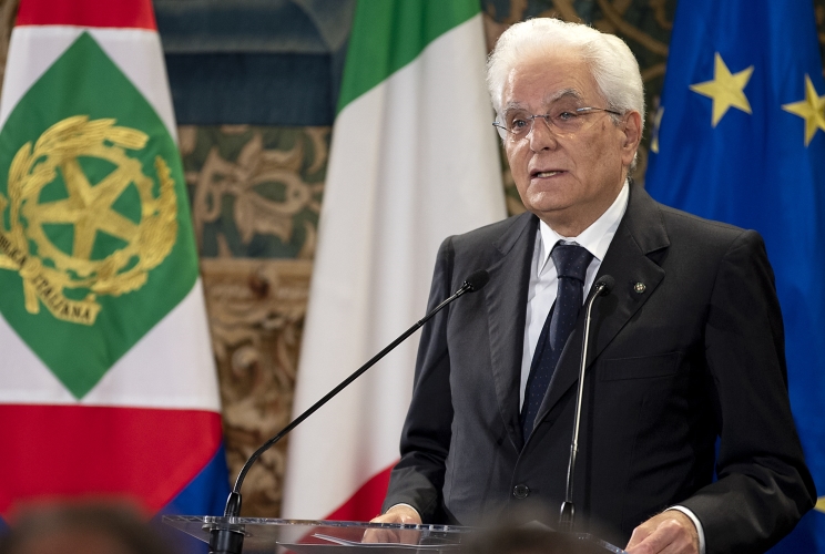 Il Presidente Sergio Mattarella nel corso dell'incontro con i Magistrati ordinari in tirocinio nominati con D.M. 07/02/2018