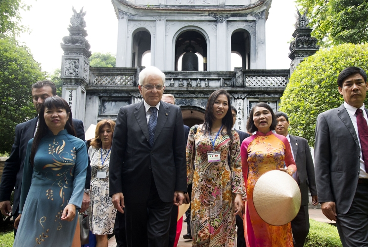 Il Presidente Sergio Mattarella al Tempio della Letteratura