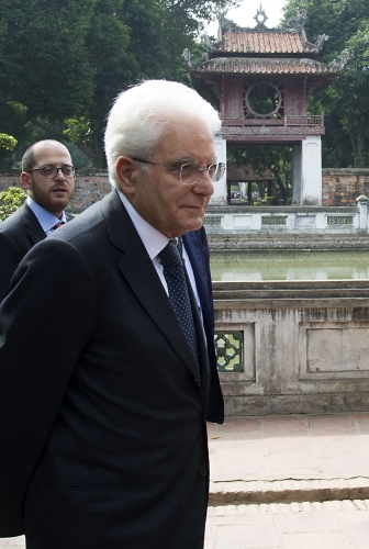 Il Presidente Sergio Mattarella al Tempio della Letteratura