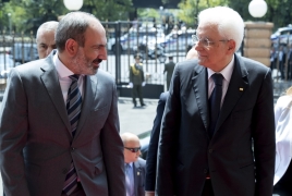  Il Presidente della Repubblica Sergio Mattarella con il Primo Ministro della Repubblica d’Armenia, Nikol Pashinyan
