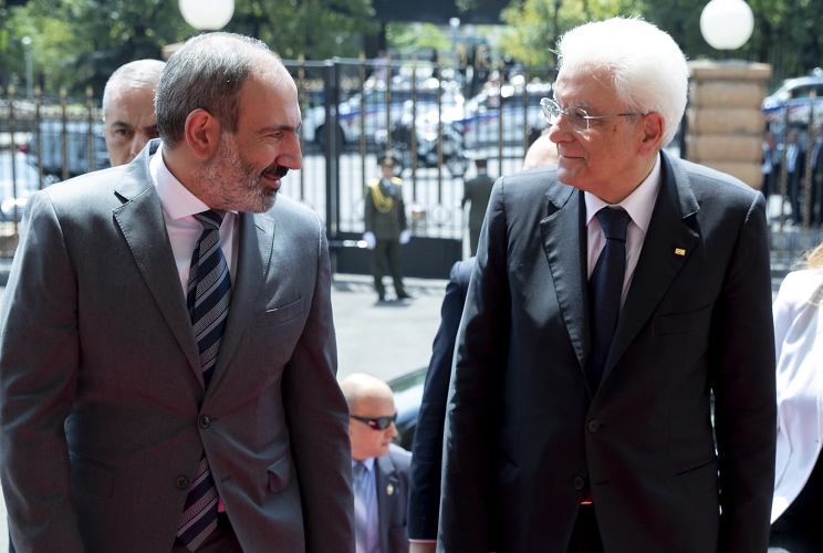  Il Presidente della Repubblica Sergio Mattarella con il Primo Ministro della Repubblica d’Armenia, Nikol Pashinyan