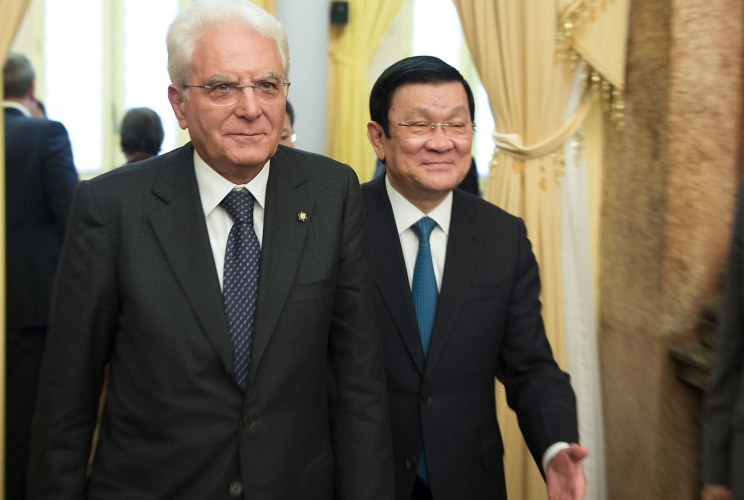 Il Presidente Sergio Mattarella e il Presidente della Repubblica Socialista del Vietnam 