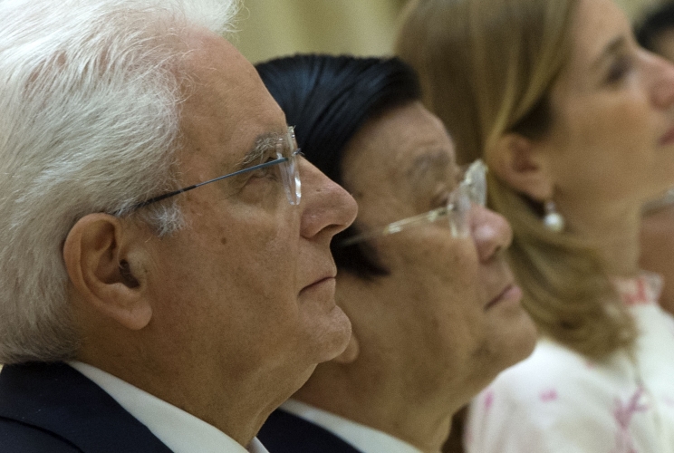 Il Presidente Sergio Mattarella con il Presidente della Repubblica Socialista del Vietnam Truong 