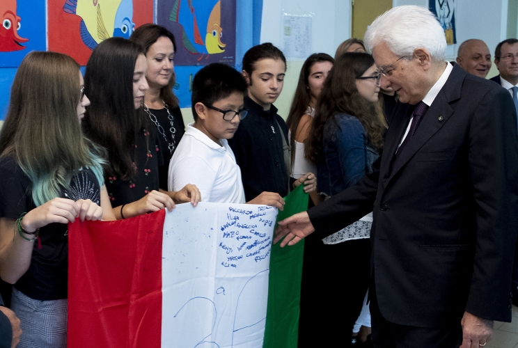 Il Presidente Sergio Mattarella in occasione della cerimonia di inaugurazione dell'anno scolastico 2018/2019 "Tutti a scuola"