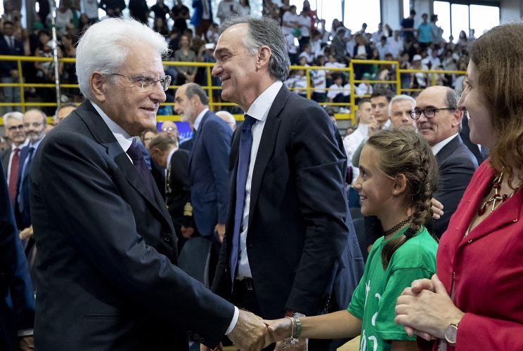 Il Presidente Sergio Mattarella in occasione della cerimonia di inaugurazione dell'anno scolastico 2018/2019 "Tutti a scuola"
