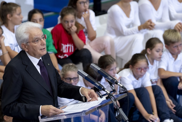 Il Presidente Sergio Mattarella in occasione della cerimonia di inaugurazione dell'anno scolastico 2018/2019 "Tutti a scuola"