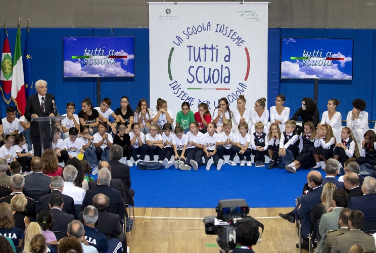 Il Presidente Sergio Mattarella in occasione della cerimonia di inaugurazione dell'anno scolastico 2018/2019 "Tutti a scuola"