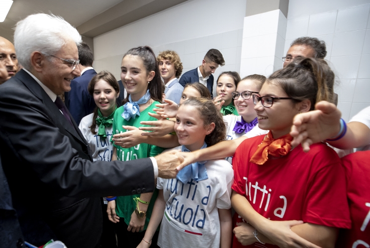 Il Presidente Sergio Mattarella in occasione della cerimonia di inaugurazione dell'anno scolastico 2018/2019 "Tutti a scuola"