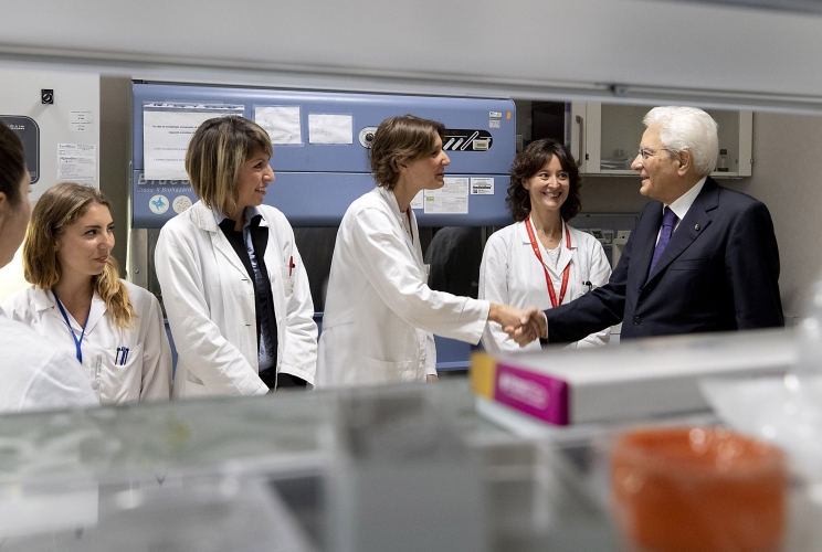 Monza - Il Presidente della Repubblica Sergio Mattarella in occasione della visita al Centro Maria Letizia Verga 