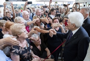  Il Presidente della Repubblica Sergio Mattarella in occasione della visita all’Ospedale San Gerardo dei Tintori di Monza