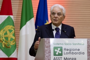 Monza: Intervento del Presidente Mattarella all'Ospedale San Gerardo dei Tintori